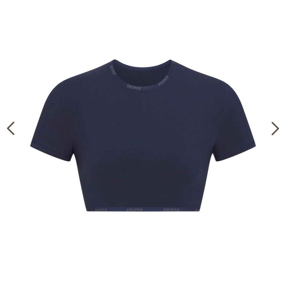 SKIMS Cotton Logo Cropped T-Shirt